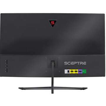 Sceptre 24-Inch FHD 1080p Curved 165Hz Gaming LED Monitor Edge-Less AMD FreeSync DisplayPort HDMI, Black (C248B-144RN)