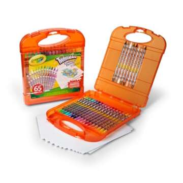 Crayola Twistables Colored Pencils Set (65ct) - Kids Drawing Kit in Portable Case