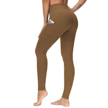THE GYM PEOPLE Thick High Waist Yoga Pants with Pockets for Women