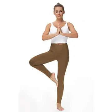 High Waist Yoga Pants with Pockets for Women - Comfortable Fit