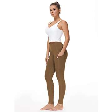 High Waist Yoga Pants with Pockets for Women - Comfortable Fit