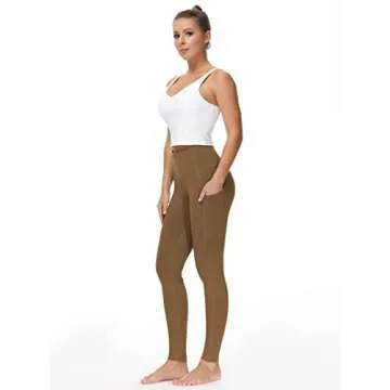 High Waist Yoga Pants with Pockets for Women - Comfortable Fit