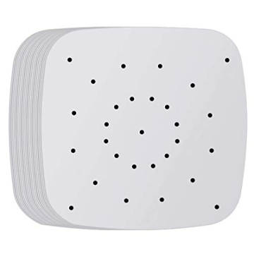 200pcs 8.5inch Square Perforated Parchment Paper Sheets, Premium Nonstick Bamboo Steamer Liner for A...