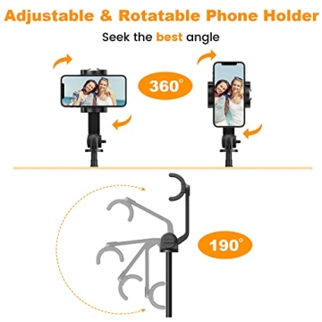 64" Selfie Stick Tripod with Remote for Phones