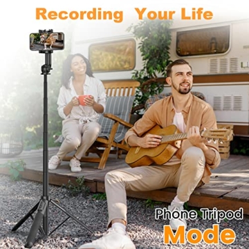 64" Selfie Stick Tripod with Remote for Phones