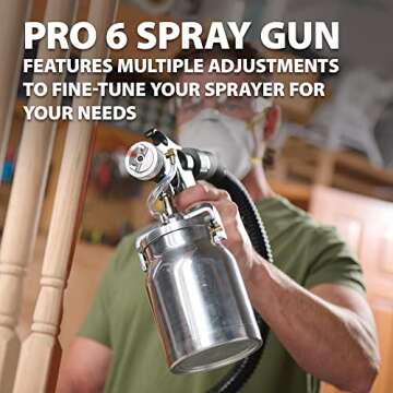 Wagner Spraytech 2443205 Earlex 5700 Stationary HVLP Paint Sprayer for Woodworking and Furniture Refinishing, Fine Finishing with Oil & Water Based Materials, Adjustable Settings