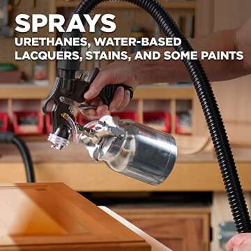 Wagner Spraytech 2443205 Earlex 5700 Stationary HVLP Paint Sprayer for Woodworking and Furniture Refinishing, Fine Finishing with Oil & Water Based Materials, Adjustable Settings