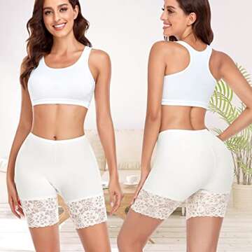 Lace Anti-Chafing Slip Shorts for Women | Seamless Boyshorts Under Dresses