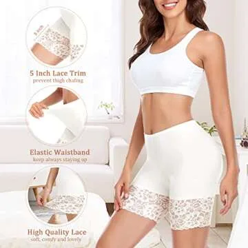 Lace Anti-Chafing Slip Shorts for Women - Comfort & Style