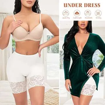 Lace Anti-Chafing Slip Shorts for Women - Comfort & Style
