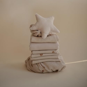 mushie Muslin Baby Cloths | Eco-friendly Softness 3-Pack