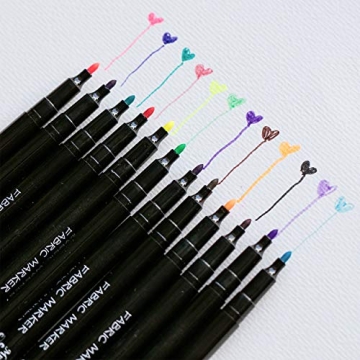 Mr. Pen Fabric Markers - 12 Pack for Creative Projects
