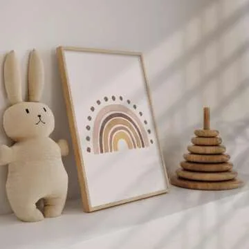 Canssape Set of 6 Baby Nursery Room Decor for Girl 8"x10" You Are My Sunshine Wall Decor | Boho Rainbow Decor for Girls Bedroom | Alphabet Watercolor Kids Wall Decor Nursery Wall Art Prints (Unframed)