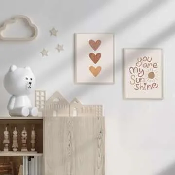 Canssape Set of 6 Baby Nursery Room Decor for Girl 8"x10" You Are My Sunshine Wall Decor | Boho Rainbow Decor for Girls Bedroom | Alphabet Watercolor Kids Wall Decor Nursery Wall Art Prints (Unframed)