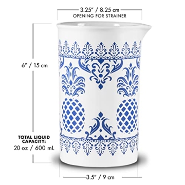 PIÑA Seamless Porcelain Cocktail Mixing Glass 600mL