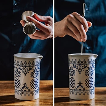 PIÑA Seamless Porcelain Cocktail Mixing Glass 600mL