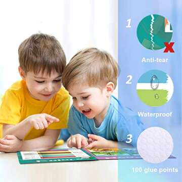 ANXEN 12 Pcs Educational Preschool Posters for Toddlers preschoolers Kids, Laminated Learning Posters Classroom Decorations for Nursery, Kindergarten, Classroom, Homeschool Supplies (14.2 x 11 Inch)