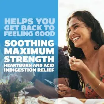 Genexa Antacid Maximum Strength Chewable Tablets | Calcium Carbonate Acid Reducer Relief for Heartburn, Acid Indigestion, & Upset Stomach | Delicious Organic Berry Flavor | 216 Tablets (3 Pack)