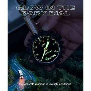 Vondior Tire Pressure Gauge - Accurate & Easy to Read