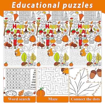 Giant Thanksgiving Fall Coloring Tablecloth - Family Fun