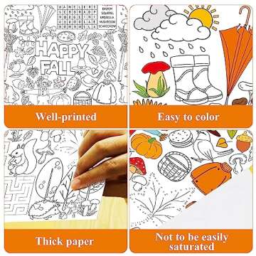 Giant Thanksgiving Fall Coloring Tablecloth - Family Fun