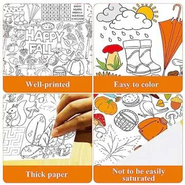 Giant Thanksgiving Fall Coloring Tablecloth - Family Fun
