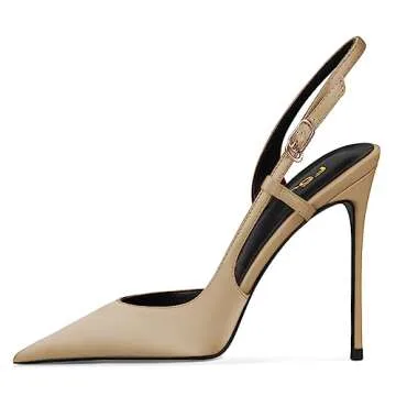 FSJ Women Sexy Pointed Toe D'Orsay High Heel Slingback Pumps Sandals Cutout Strappy Stiletto Slip On...