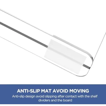 HBlife 12 Pack Clear Shelf Dividers for Ultimate Organization