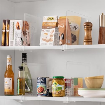 HBlife 12 Pack Clear Shelf Dividers for Ultimate Organization