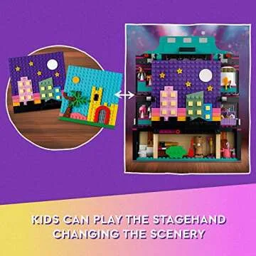 LEGO Friends Andrea's Theater School Building Toy, Creative Pretend Play Theater Toy, Gift for Girls & Boys Ages 8 and Up, Theater Set with Curtains, Lighting, Props and 4 Friends Toy Figures, 41714