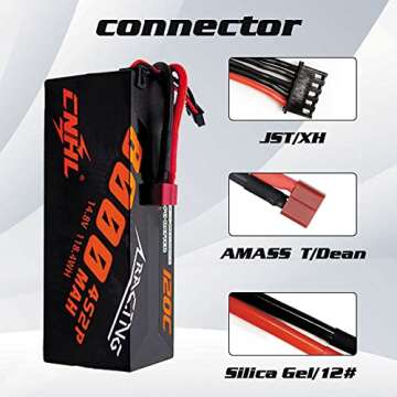 CNHL 4S Lipo Battery 8000mAh 120C 14.8V with Deans Plug Hard Case for RC Car Truck Tank Buggy Truggy Crawler Monster Racing Hobby