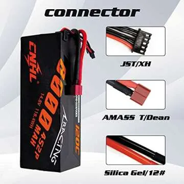CNHL 4S Lipo Battery 8000mAh 120C 14.8V with Deans Plug Hard Case for RC Car Truck Tank Buggy Truggy Crawler Monster Racing Hobby