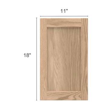 ONESTOCK Unfinished Solid Oak Wood Cabinet Replacement Doors for Refacing Kitchen, Cupboard, Drawers, Bathroom Panels, Shaker Style, Paintable, Stainable, & Drillable