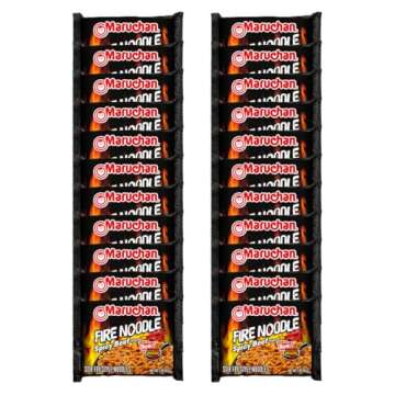 Maruchan Ramen Fire Spicy Beef Instant Noodles, 22 Count, 3 Oz