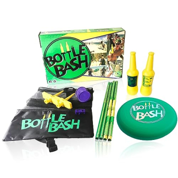 Fun Bottle Bash Disc Game Set for Outdoor Gatherings