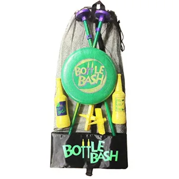 Fun Bottle Bash Disc Game Set for Outdoor Gatherings