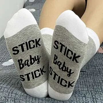 JXGZSO Stick Baby Stick IVF Socks for Transfer Day