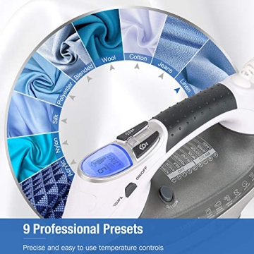 BEAUTURAL 1800-Watt Steam Iron with LCD Screen