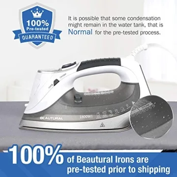 BEAUTURAL 1800-Watt Steam Iron with LCD Screen