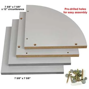 Greenco 2 Tier Floating Corner Shelves - Easy Assembly