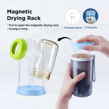 VOGOGE Travel Bottle Brush & Drying Rack for Parents