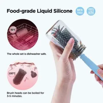 VOGOGE Travel Bottle Brush & Drying Rack for Parents