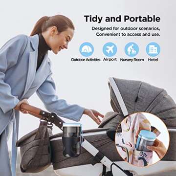 VOGOGE Travel Bottle Brush & Drying Rack for Parents