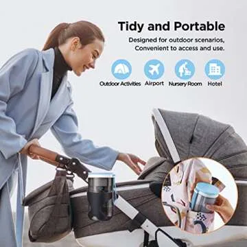 VOGOGE Travel Bottle Brush & Drying Rack for Parents