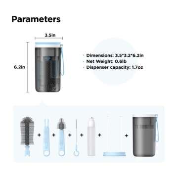 VOGOGE Travel Bottle Brush & Drying Rack for Parents