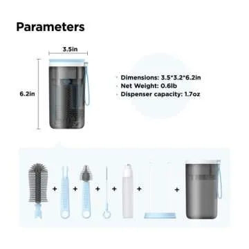 VOGOGE Travel Bottle Brush & Drying Rack for Parents