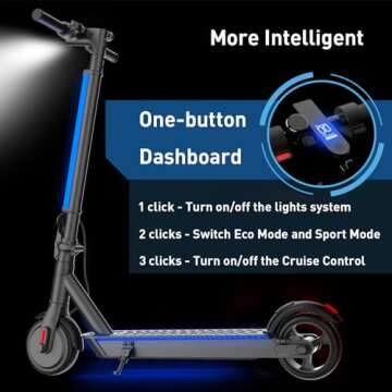 Hiboy S2 Lite Electric Scooter - 6.5" Solid Tires - Up to 10.6 Miles Long-Range & 13 MPH Portable Folding Commuting Scooter for Teens/Adults (Black)