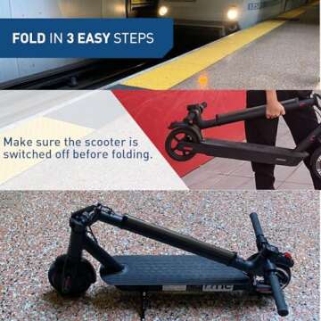 Hiboy S2 Lite Electric Scooter - 6.5" Solid Tires - Up to 10.6 Miles Long-Range & 13 MPH Portable Folding Commuting Scooter for Teens/Adults (Black)