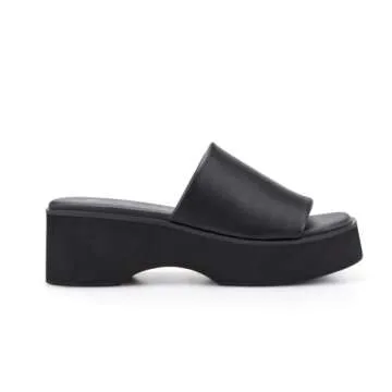 zero-sum Women's Platform Wedge Sandals Comfort Square Open Toe Mules Classic Backless Slip On Slipp...