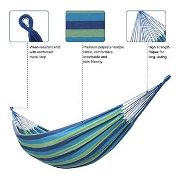 ONCLOUD Extra Long and Wide Double Hammock - Perfect for Travel, Camping, and Indoor Relaxation